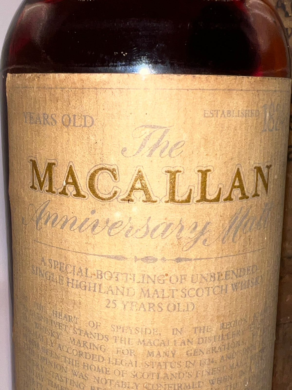 Macallan 25 anniversary 1965