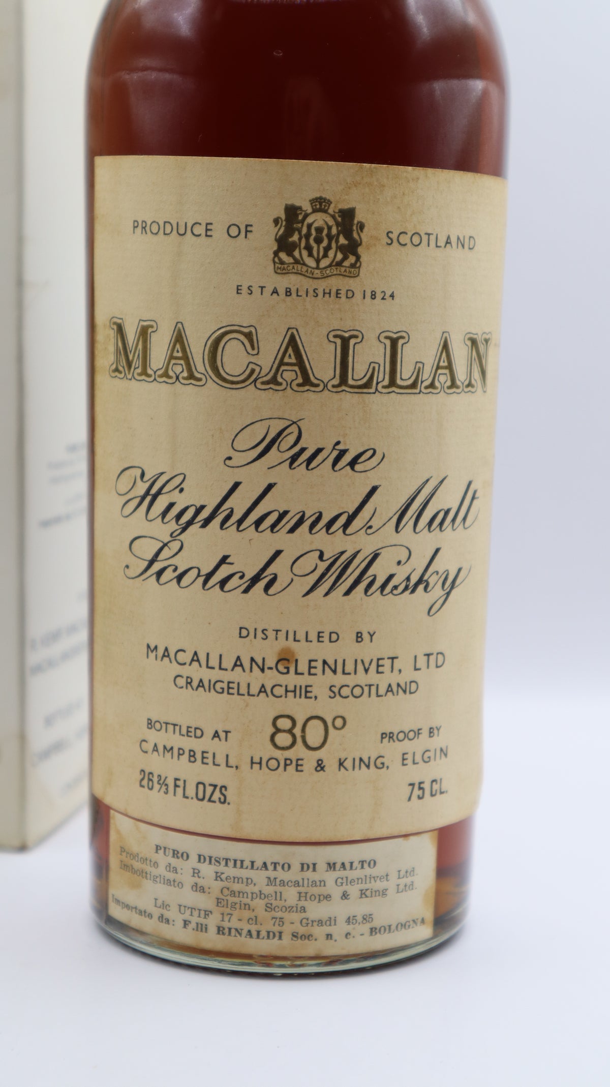 Macallan 1957 – Pure Highland Malt Scotch Whisky – Over 15 Years Old – with Original Box