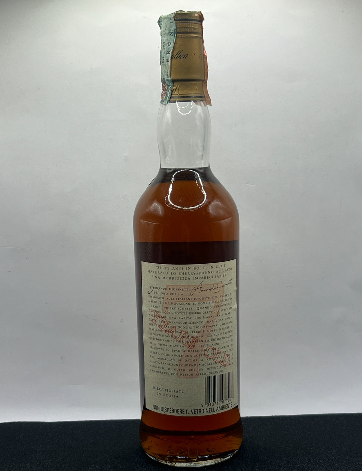 Macallan 7 years old Giovinetti import