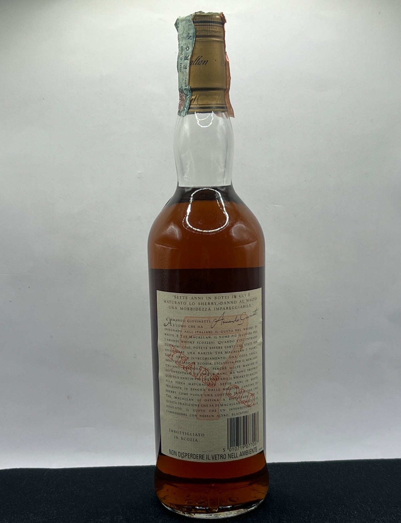 Macallan 7 years old Giovinetti import